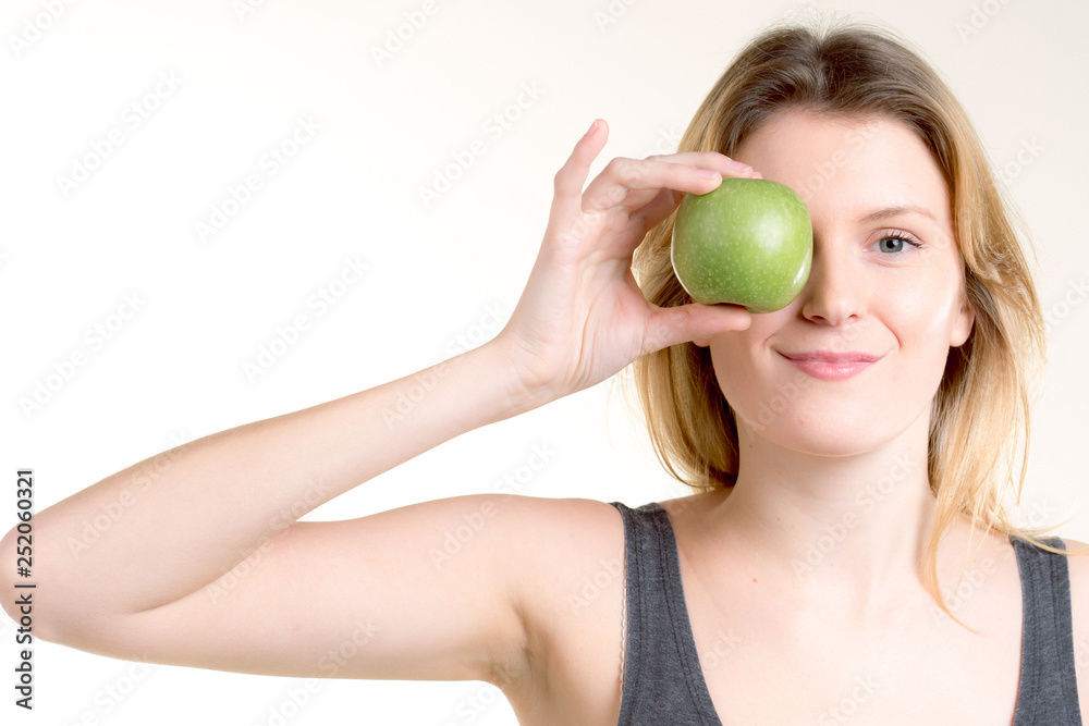 girl with an apple girl with an apple