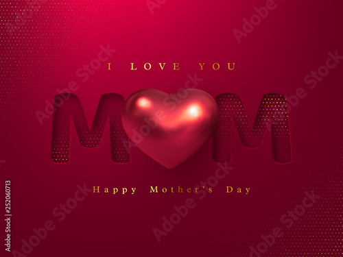 Happy Mothers day greeting card.