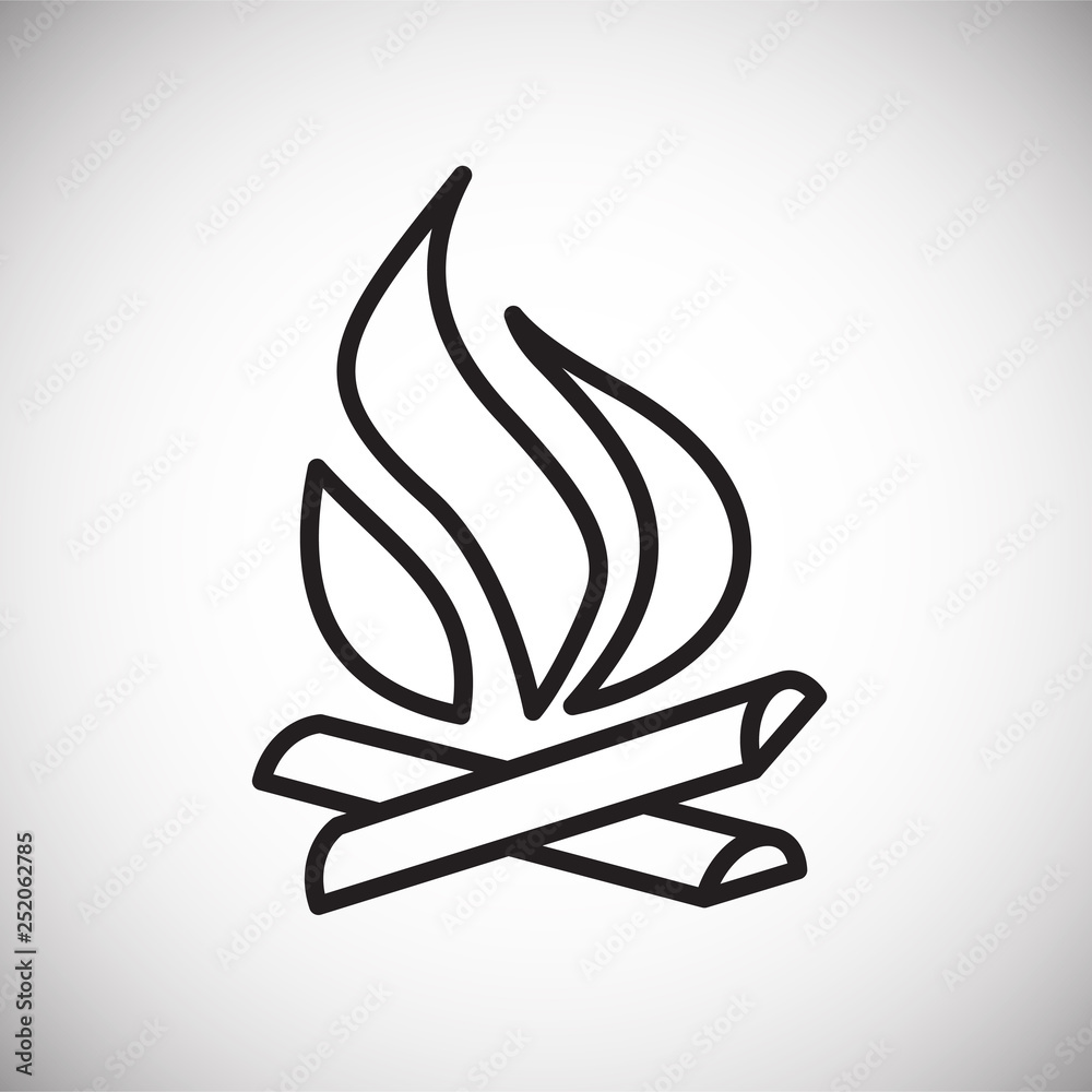 Campfire icon for graphic and web design, Modern simple vector sign. Internet concept. Trendy symbol for website design web button or mobile app. Campfire icon for graphic and web design, Modern simple vector sign. Internet concept. Trendy symbol for website design web button or mobile app.