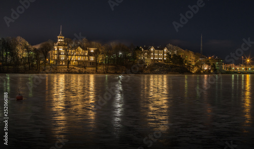 Scenic view of a Helsinki at night