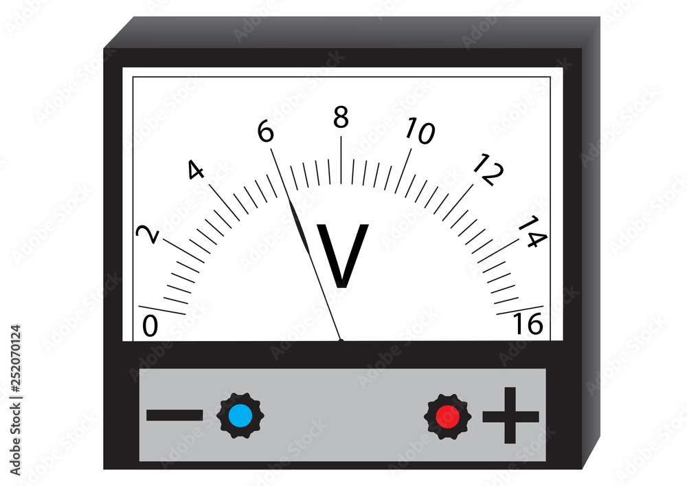 The voltmeter is a physical device for measuring the voltage in an electrical circuit. The voltmeter is a physical device for measuring the voltage in an electrical circuit.