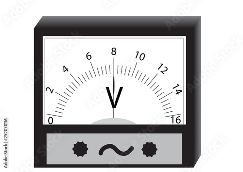 The voltmeter is a physical device for measuring the voltage in an electrical circuit.