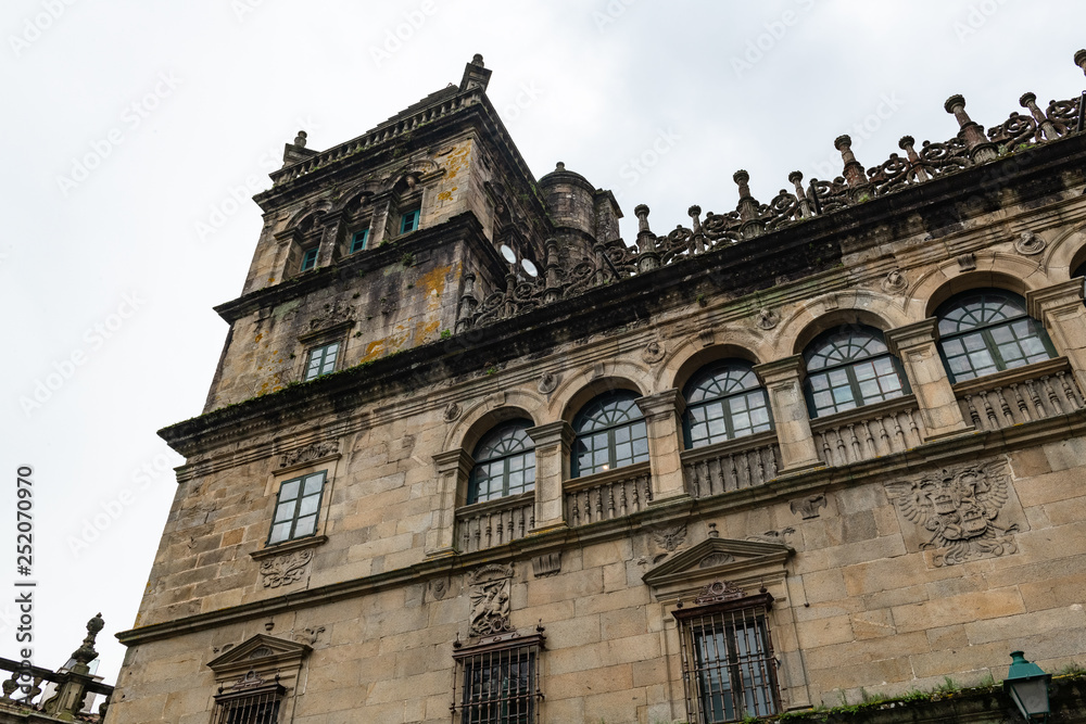 Santiago de Compostela cathedral facade detail