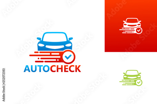 Automotive Check Logo Template Design Vector, Emblem, Design Concept, Creative Symbol, Icon