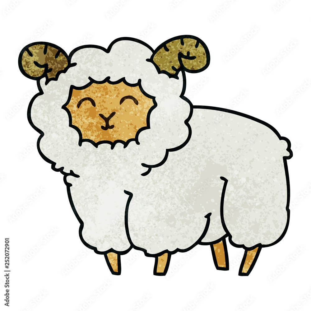 quirky hand drawn cartoon ram quirky hand drawn cartoon ram