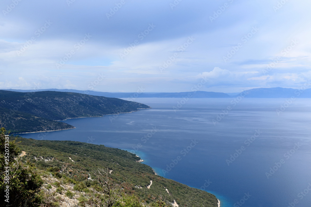view on the way to Lubenice, island Cres, Croatia