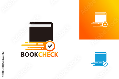 Book Check Logo Template Design Vector, Emblem, Design Concept, Creative Symbol, Icon