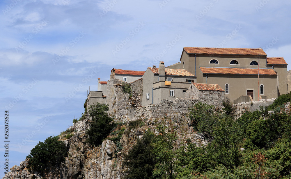 small fort city Lubenice, island Cres, Croatia