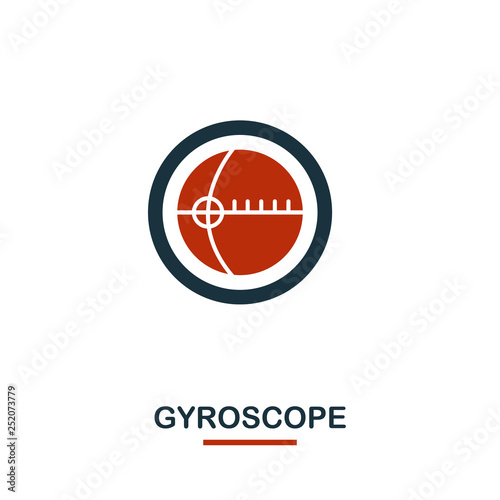 Gyroscope icon from sensors icons collection. Creative two colors design symbol gyroscope icon. Web design, apps, software usage. UI and UX