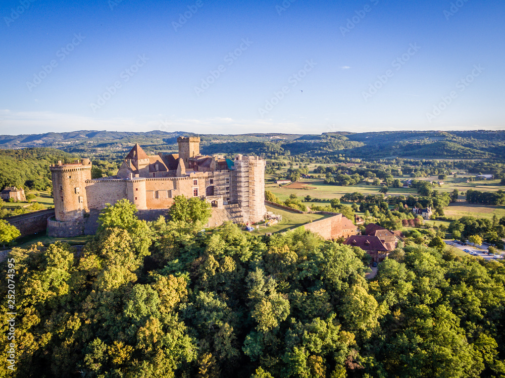 Castelnau castle in Dordogne valley in France
