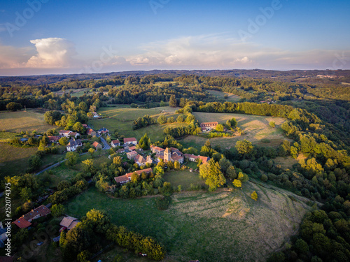 Lentillac village in the Segala region in France photo