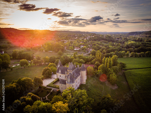 Montal castle in Dordogne valley close to Saint cere photo