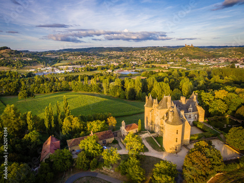 Montal castle in Dordogne valley in France