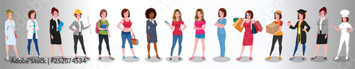 Set of business women