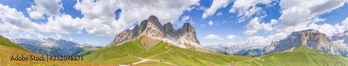 Italy beauty, Dolomites, massif Sella and Sassolungo