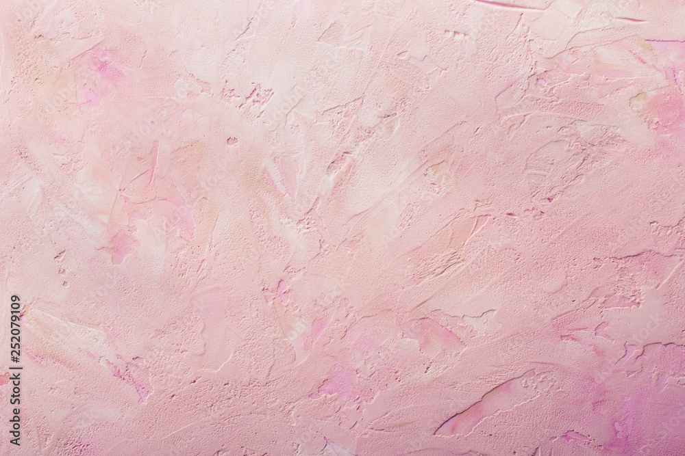 Rosy stone background, plaster, toning, banner, copy space