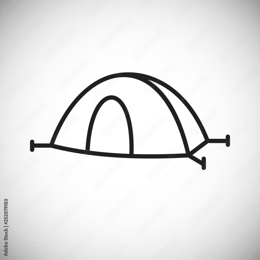 Tent line icon for graphic and web design, Modern simple vector sign. Internet concept. Trendy symbol for website design web button or mobile app.