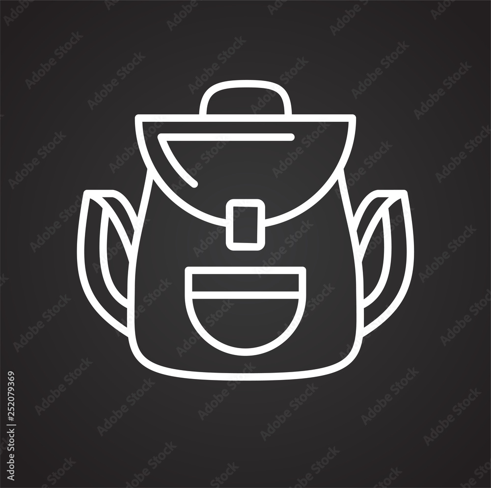 Backpack line icon for graphic and web design, Modern simple vector sign. Internet concept. Trendy symbol for website design web button or mobile app. Backpack line icon for graphic and web design, Modern simple vector sign. Internet concept. Trendy symbol for website design web button or mobile app.