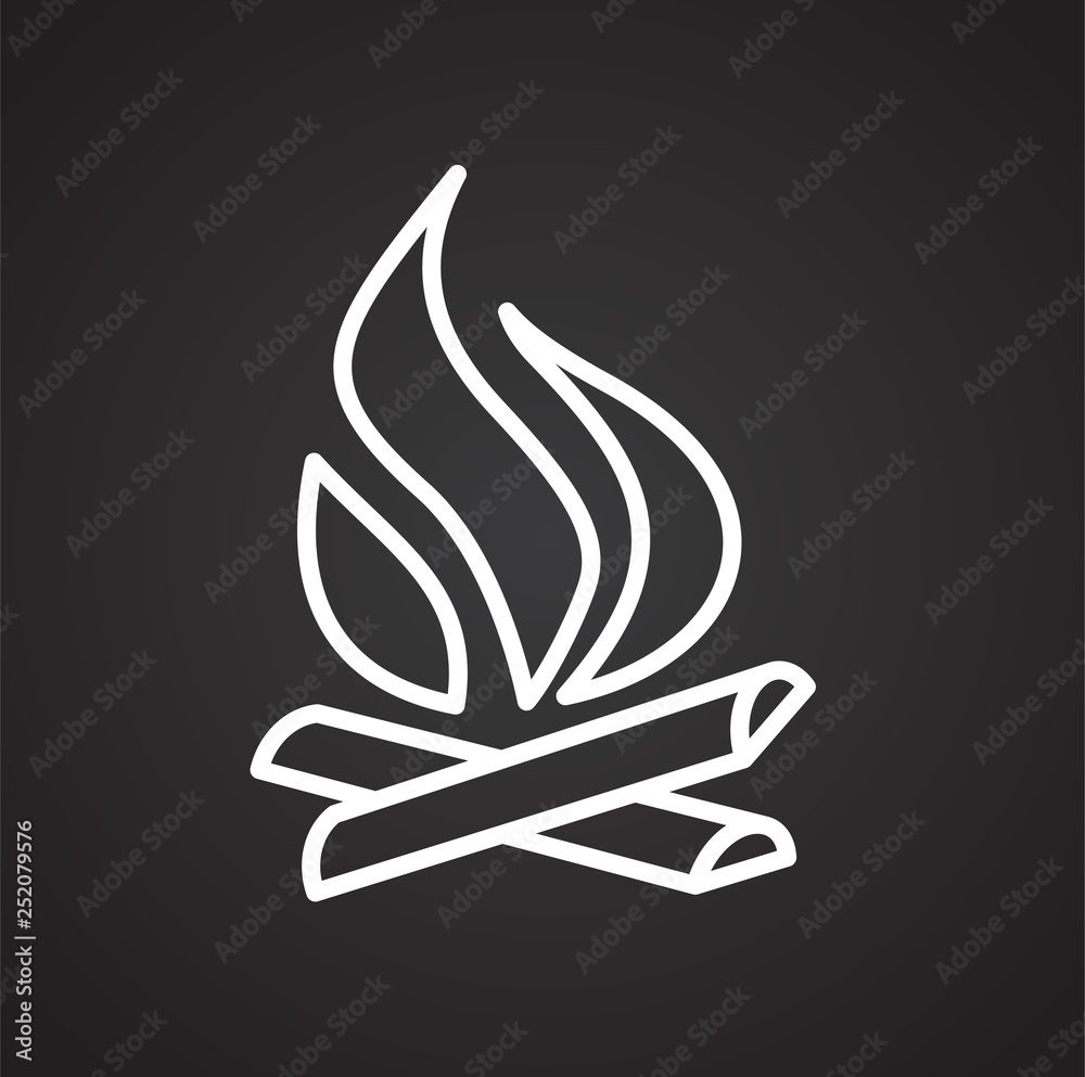 Campfire icon for graphic and web design, Modern simple vector sign. Internet concept. Trendy symbol for website design web button or mobile app. Campfire icon for graphic and web design, Modern simple vector sign. Internet concept. Trendy symbol for website design web button or mobile app.