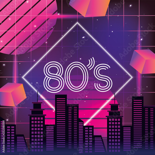 neon graphic style and fashion city