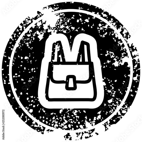 school satchel distressed icon