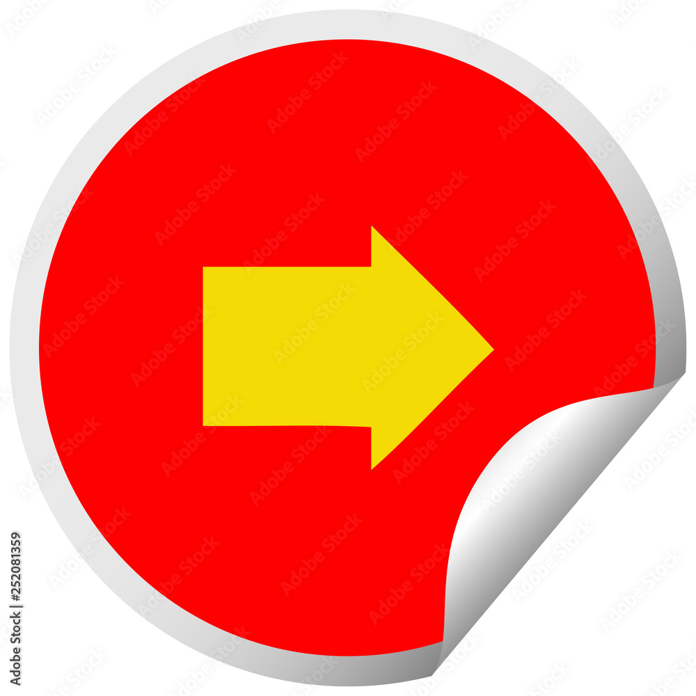 circular peeling sticker cartoon arrow symbol circular peeling sticker cartoon arrow symbol