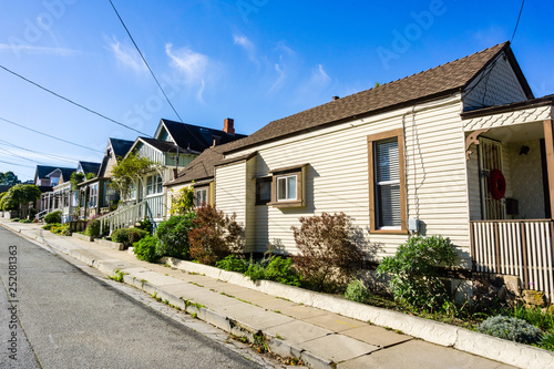 Pacific Grove residential street, Monterey bay area, California photo