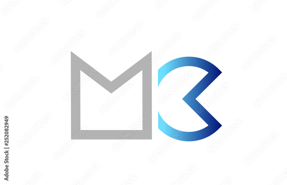 blue grey alphabet letter logo combination design blue grey alphabet letter logo combination design