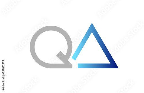 blue grey alphabet letter logo combination design