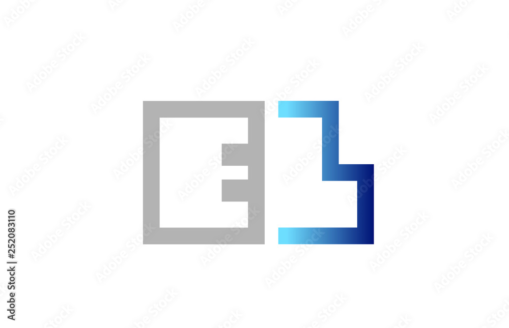 blue grey alphabet letter logo combination design blue grey alphabet letter logo combination design