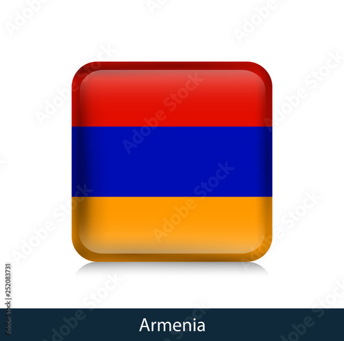 Flag of Armenia - Square glossy badge Free Download Flag of Armenia - Square glossy badge - GFXLoad