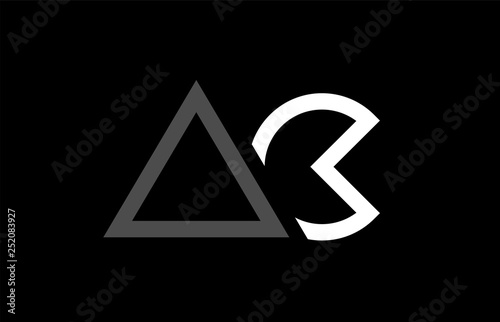 white black grey alphabet letter logo combination ac a c design