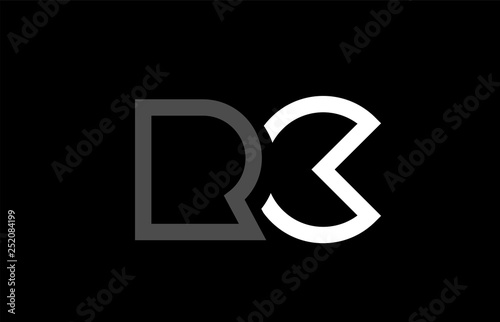 white black grey alphabet letter logo combination design
