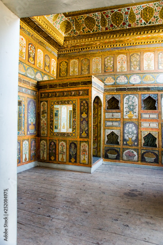 world locations,Asia,Europe,turkey,marmara,istanbul, topkapi palace, the Harem and the Sultan's Private Apartments,The Fruit Room with painted walls