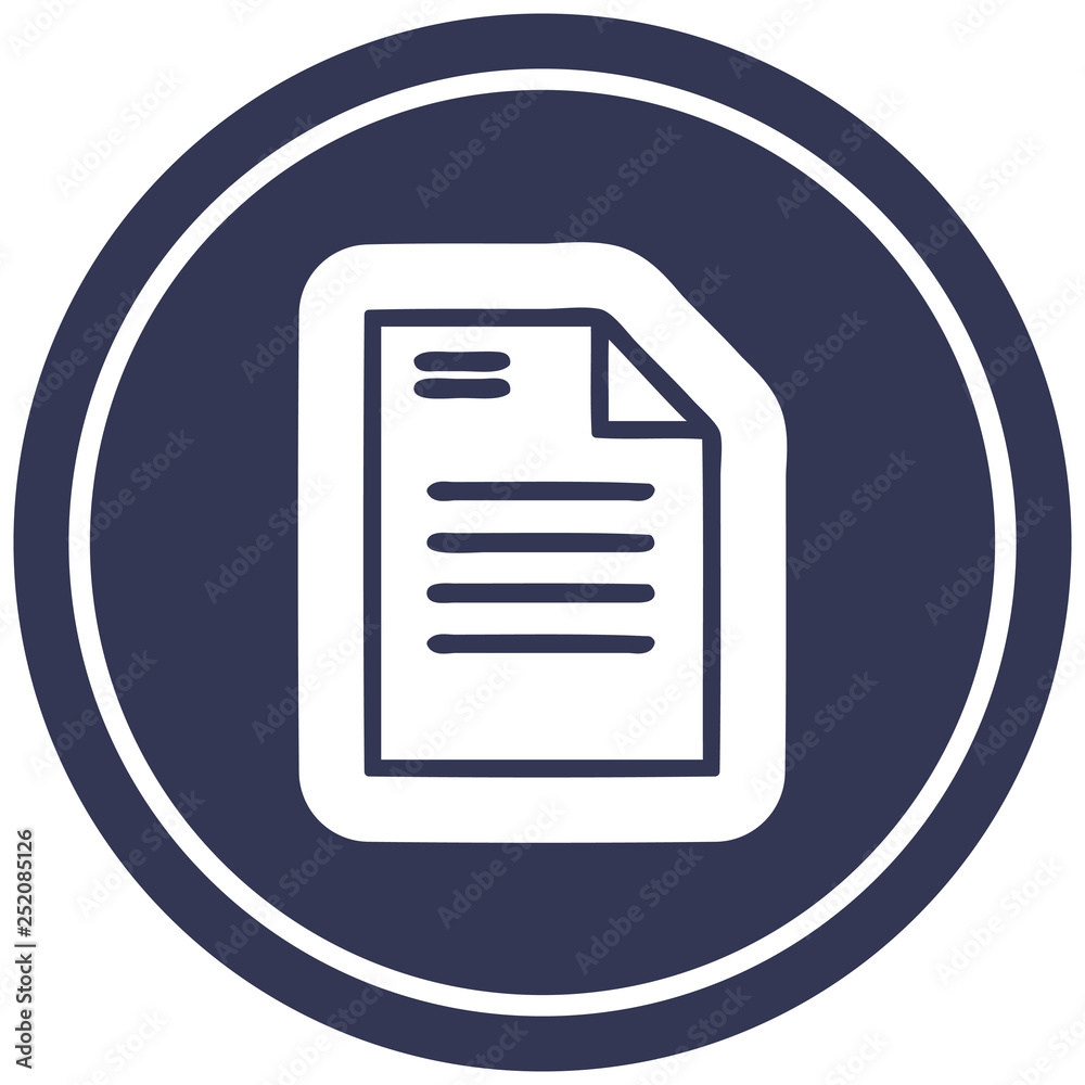 official document circular icon official document circular icon