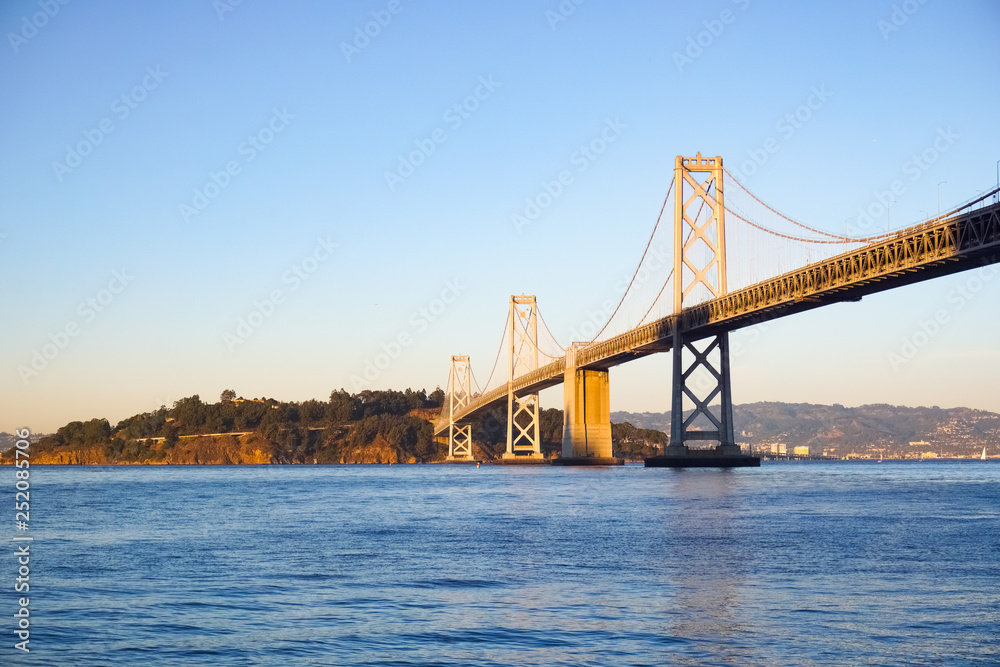 Bay Bridge at sunset, San Francisco