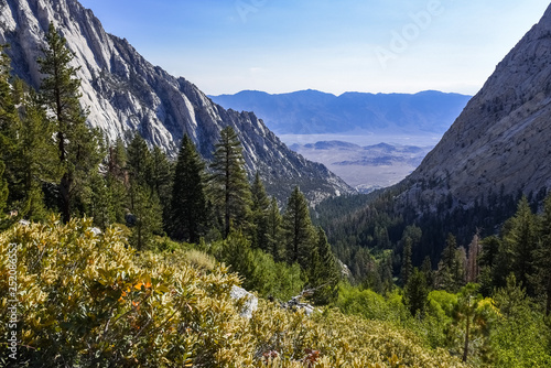 Whitney Portal Valley as seen from the trail leading to Lone Pine Lake, Eastern Sierra, California