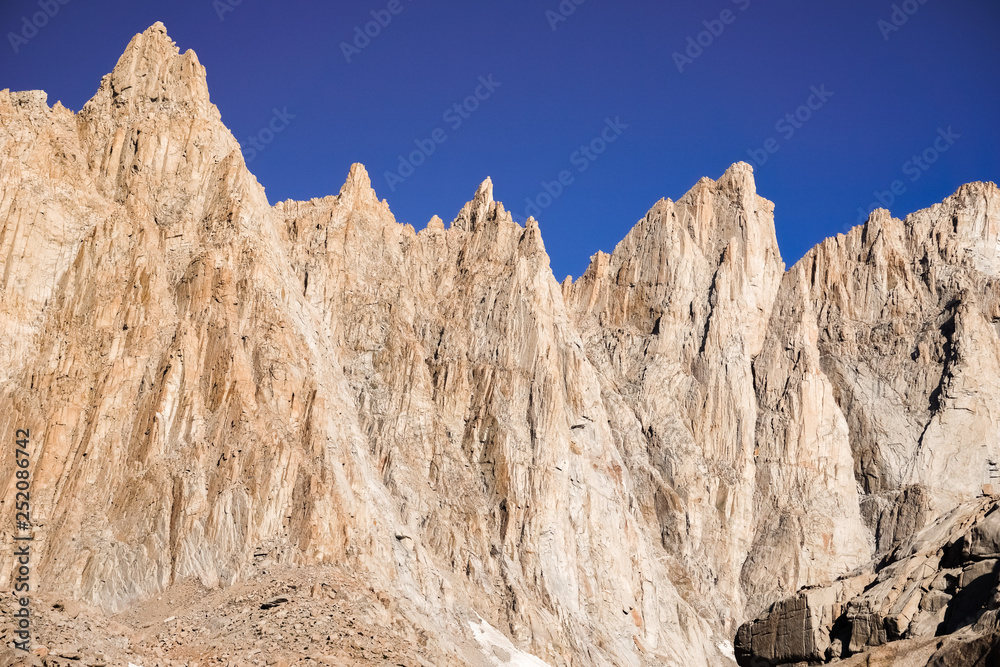Steep mountain, Sequoia National Park, Mount Whitney Trail, Eastern Sierra Mountains, California Steep mountain, Sequoia National Park, Mount Whitney Trail, Eastern Sierra Mountains, California