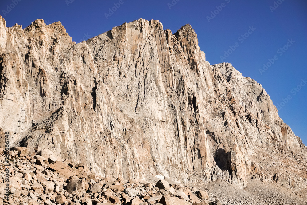 Steep mountain, Sequoia National Park, Mount Whitney Trail, Eastern Sierra Mountains, California