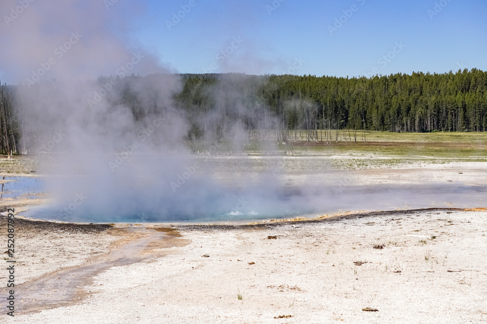 Hot Spring at Fountain Paint Pot / Lower Geyser Basin, Yellowstone National Park