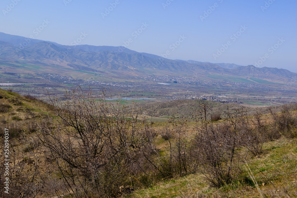 Scenic landscape with settlements, Armenia-Georgia border Scenic landscape with settlements, Armenia-Georgia border