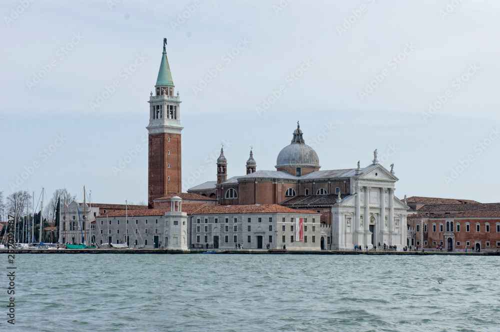 Gondola, San Marco canal, San Giorgio Maggiore church, Venice, Italy, Europe