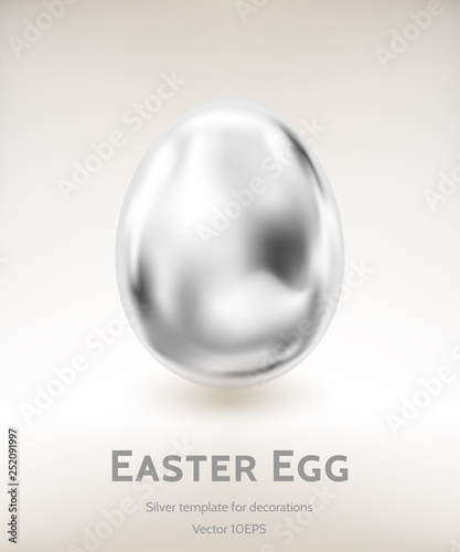 Silver Easter Egg Template