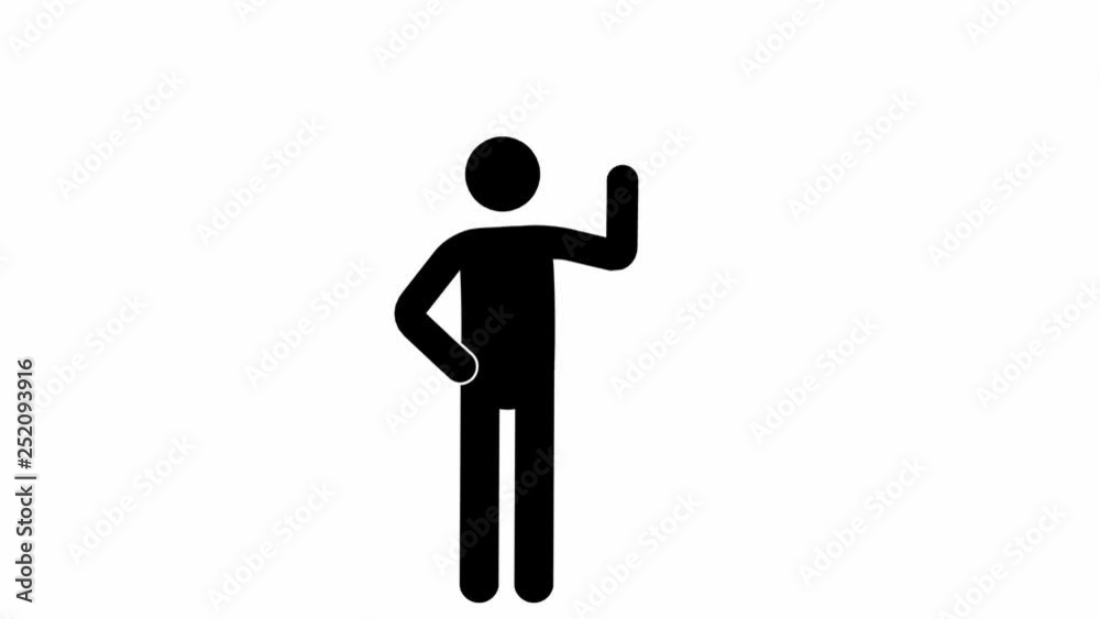 Pictogram man gets an idea