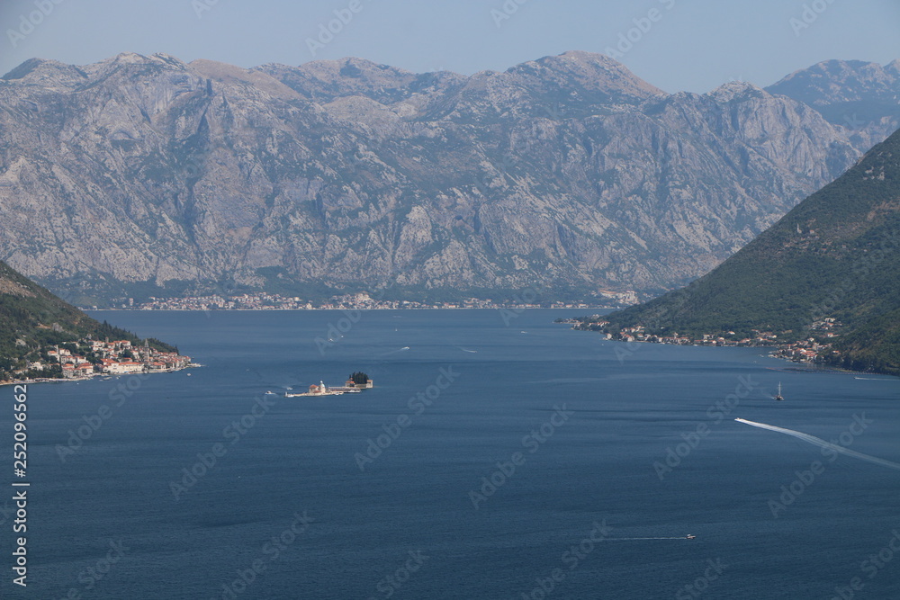 boats in the bay of Kotor