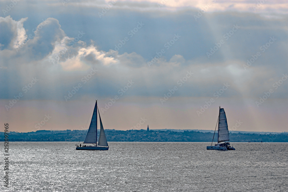 Yachts sailing in the Solent