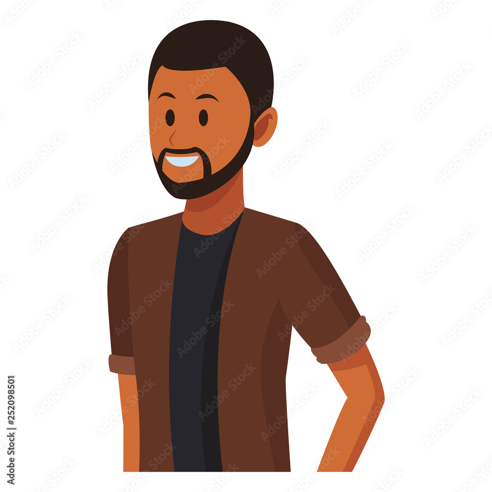 afroamerican man with beard