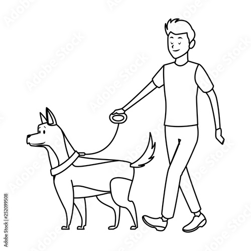 man and dog