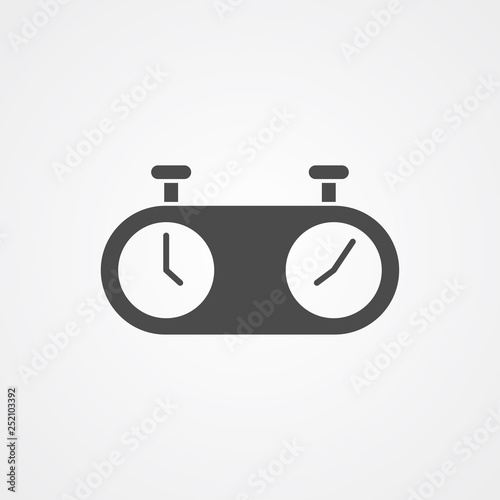 Chess clock vector icon sign symbol