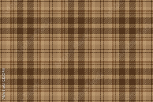 Scottish cell. Seamless vector cage pattern. Repeating. Beige with brown background.